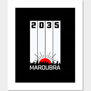 MAROUBRA 2035 - SUNSET SYDNEY SKYLINE Posters and Art